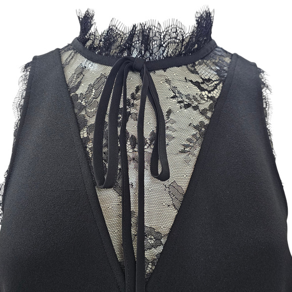 NWT Ted Baker Dress Womens 6 Ted Baker 2 Black Chharis Shift Sleeveless Stretch - Picture 6 of 16